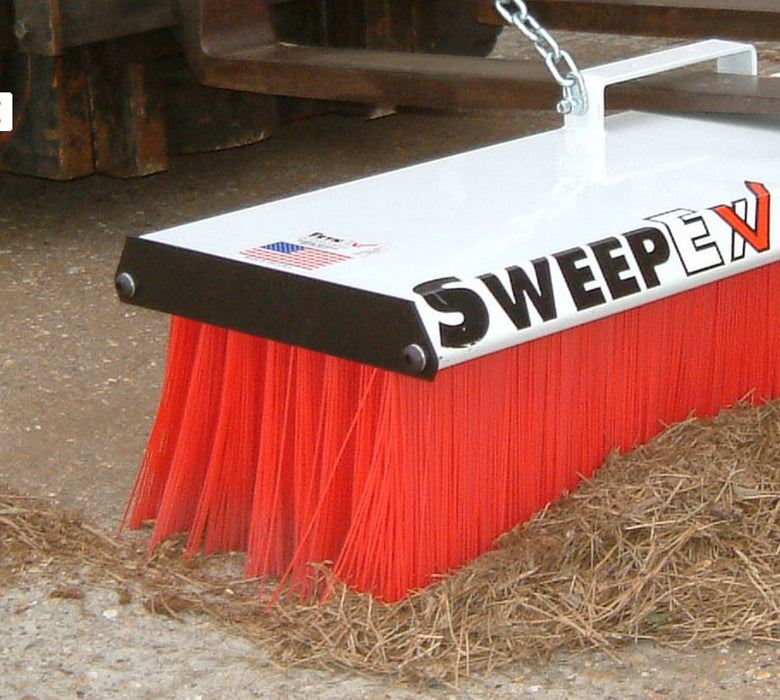 72 Skid Steer Hydraulic Rotary Angle Broom Sweeper, Standard Flow,  Bi-Directional, 22” Brush Diameter